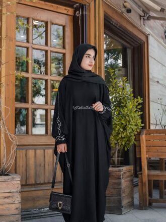 مانتوعبایی بندتنظیم دار